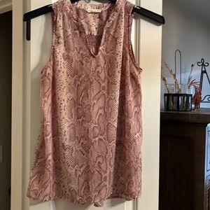 Blush snakeskin top